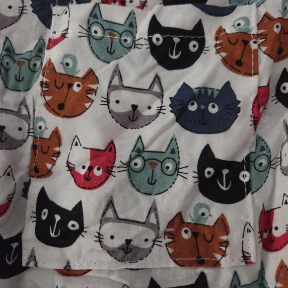 Cat Print Button-Up Shirt - Picture 2 of 2